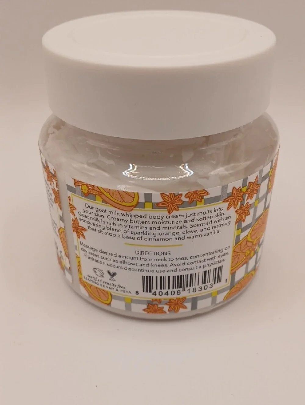 Beekman 1802 Spiced Orange Whipped Body Cream 8 oz. New Sealed